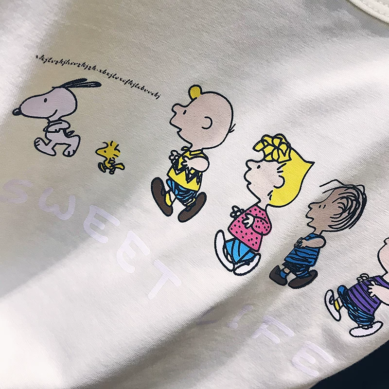 Nuby, Snoopy, детская футболка с коротким рукавом, летняя одежда, корейский стиль