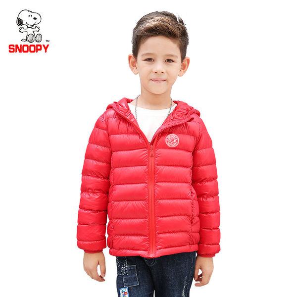17年冬季新款 史努比 轻薄款 大童连帽羽绒服 优惠券折后￥118包邮（￥148-30）男、女童多色可选