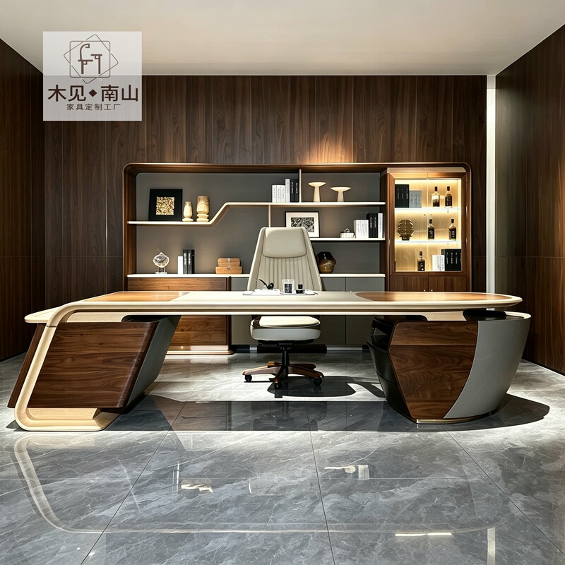 Light Luxury and High-End Yacht-Style Solid Wood Executive Desk, 2026 New Model, High-End and Grand Ceo Desk Light Luxury and High-End Yacht-Style Solid Wood Executive Desk, 2026 New Model, High-End and Grand Ceo Desk