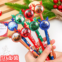 Christmas childrens small gift antler sequin gel pen student reward gift third fourth and fifth grade whole class prizes