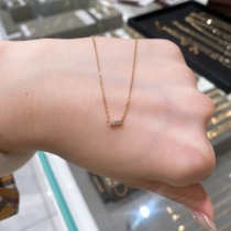 Japan COCOSHNIK fashion extravagant diamonds lined with 100 lap 10K 18K gold necklace