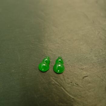 Full green myanmar natural grade a jade gourd ring face