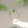 Myanmar natural grade A jade gourd ring