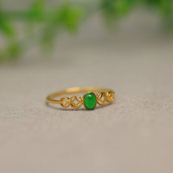 Myanmar natural a-grade jadeite small egg ring