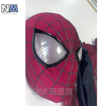 (NM rain and ink source) Upgrade of soft elastic hypervarnary Spider-Man 2 headgear black silver color solid silicone silk print