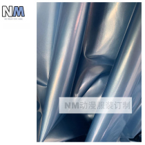 (NM Yumoyuan) light blue pearlescent elastic PU fabric sold from half a meter customized by the fabric manufacturer