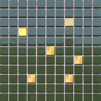 Флуоресцентные желтые 25 темно -зеленого золота частиц