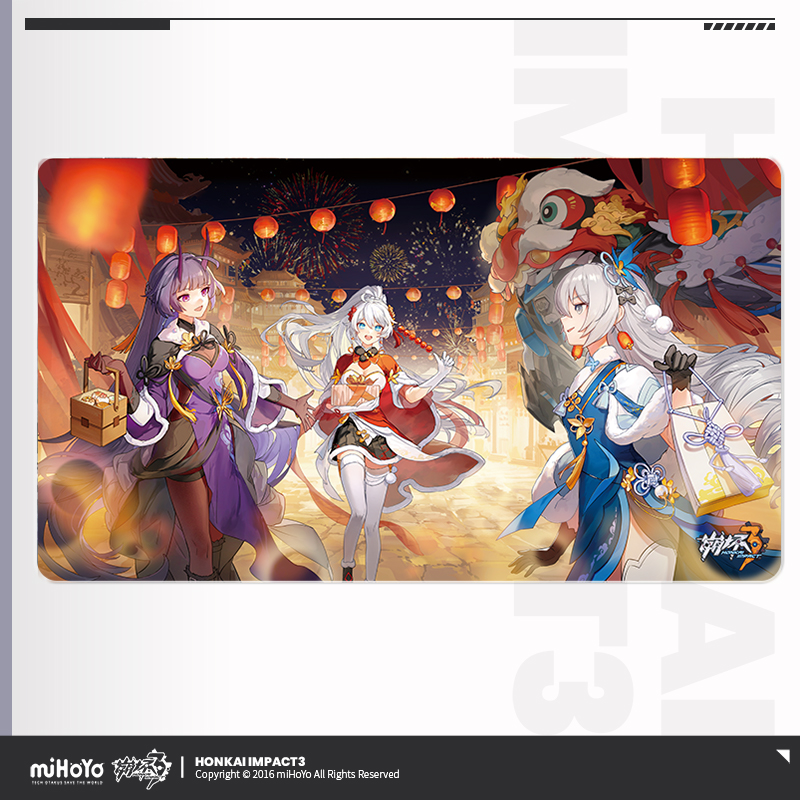 (Miha Swim Collapse 3) CG Grand Slip Rat Mat Activity Illustrations Old Greeting New Table Mat MiHoyo