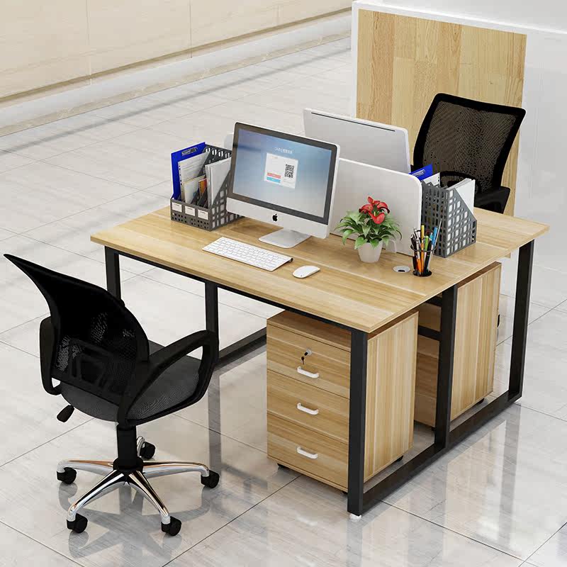 Desk staff of four multi-person double computer desk office table and chair combination simple computer table