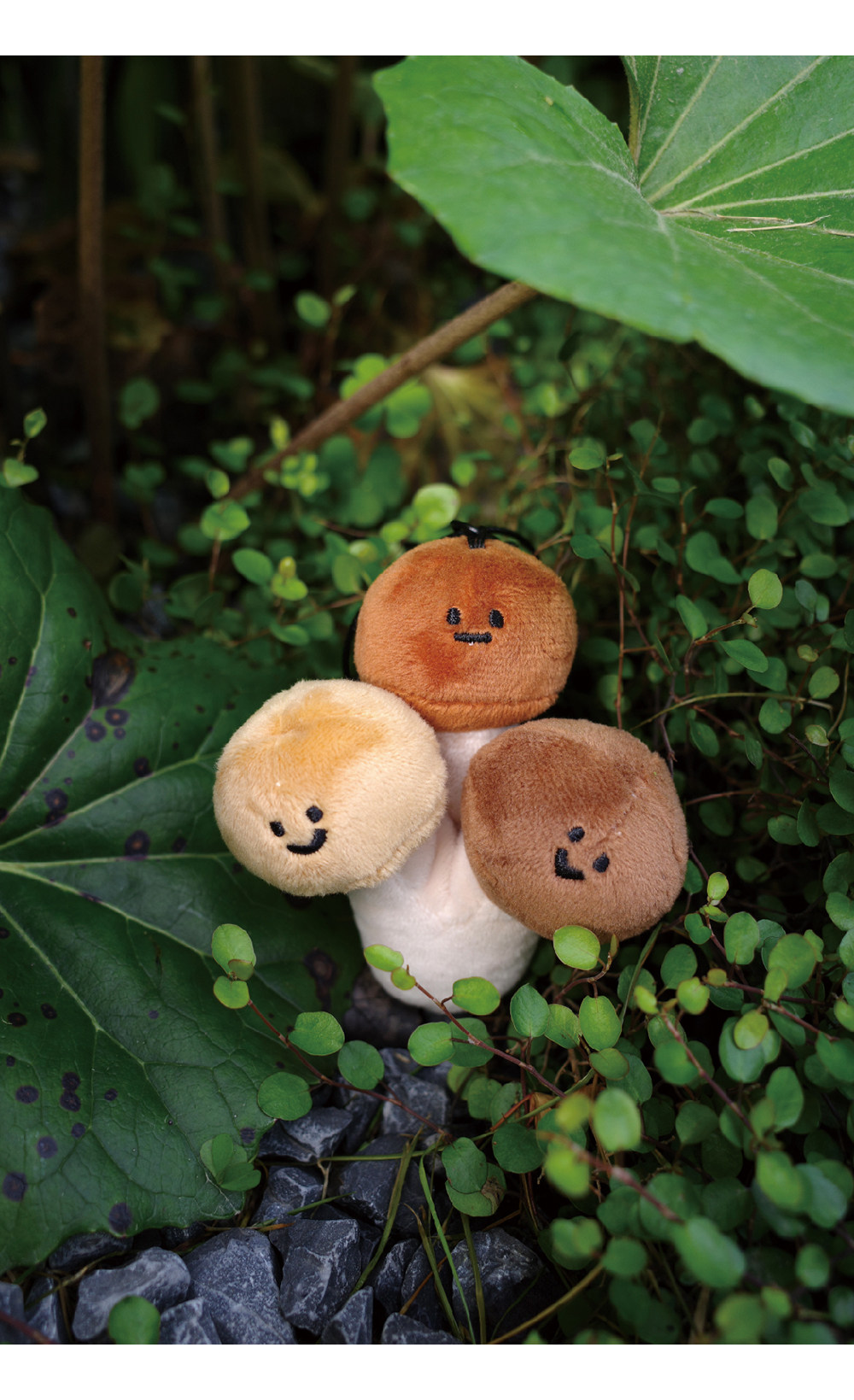 雨過山オリジナル ブナシメジのぬいぐるみキーホルダー かわいいキノコ