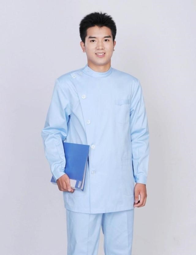 Nightingale Khoan Workwear Nha khoa Răng miệng Nam Bác sĩ Trắng Tay áo ngắn màu xanh Mùa hè Bộ chăm sóc đồ bảo hộ y tế