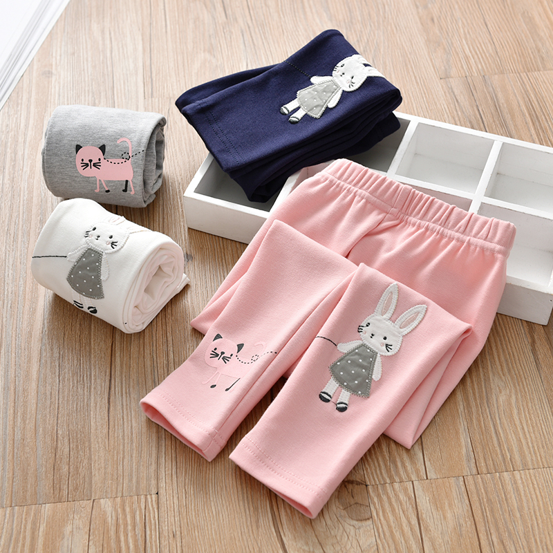 2022 new fall girl cartoon winter pants outside wearing foreign giveaway pants cute autumn and inside the girl's inside lap pants