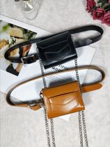 Net red small fanny pack belt belt Womens fashion wild chain belt bag waist belt packaging decoration with sweater ins