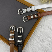 Small belt womens leather casual all-match jeans belt decoration with skirt suit sweater thin waist seal ins style