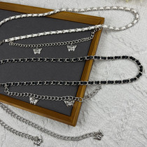 Small fragrant wind waist chain accessories ladies butterfly chain belt decoration with skirt sweater metal chain 2022 new