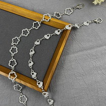 Love waist chain accessories female tide ins rhinestone flower chain belt decoration with skirt jeans metal chain