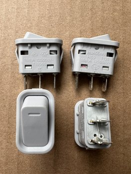 Huaconn 3-Pin 2-Position Waterproof Rocker Switch with Orange Light, Suitable for Electric Heaters, 16A 250V, Brand New