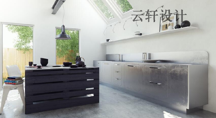 厨房空间现代欧式美式橱柜单体3d模型室内家装厨具3dmax模型-2
