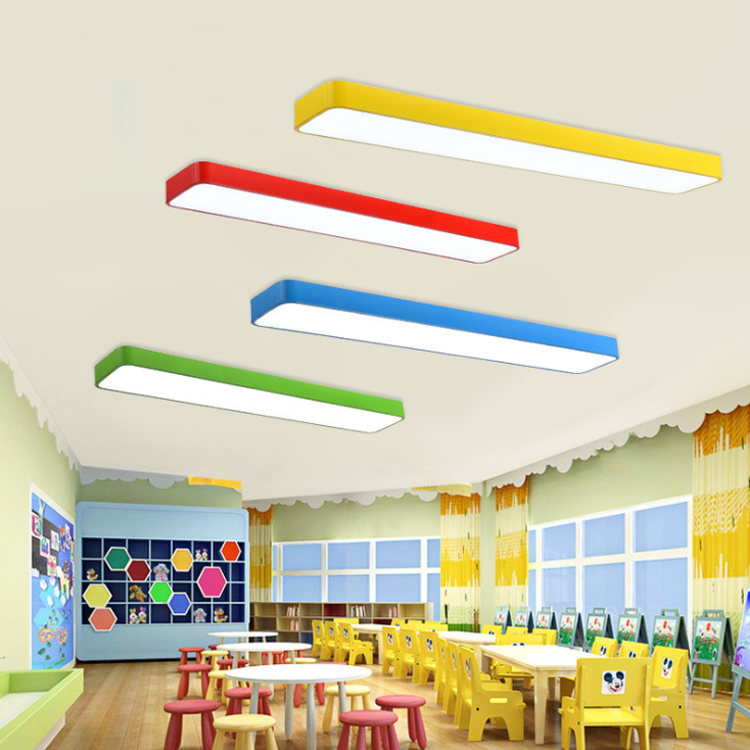 Color strip office training course Kindergarten suction top light supermarket clothing mother and baby shop classroom LED chandeliers-Taobao