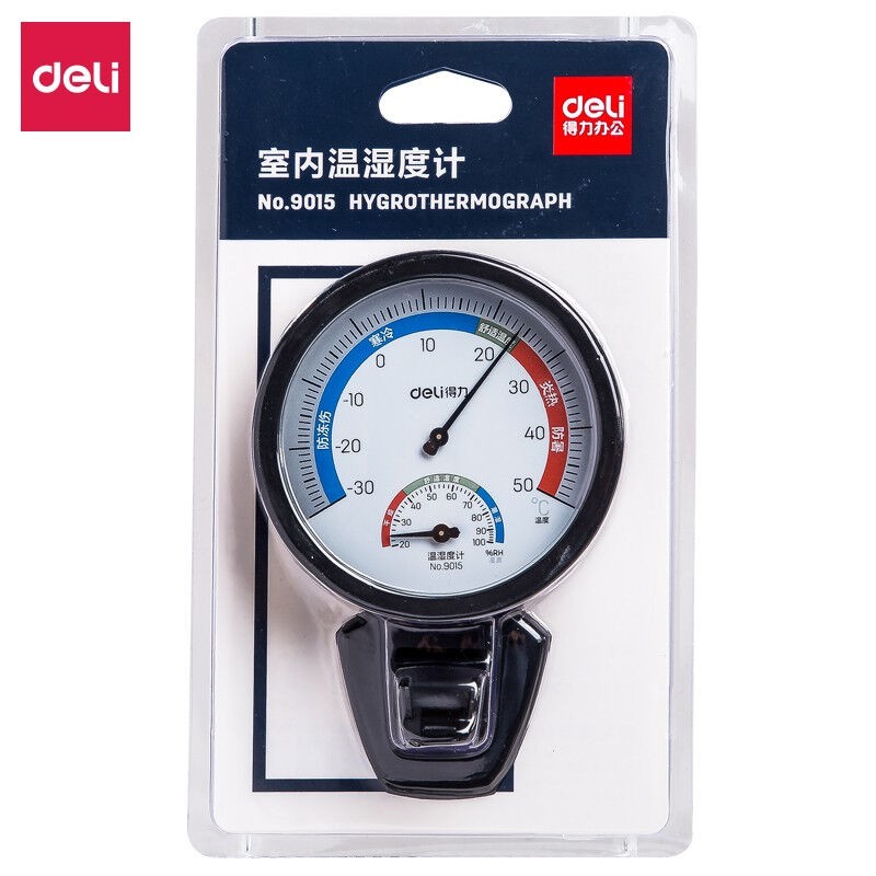 Able 9015 indoor and outdoor temperature and humidity meter mechanical temperature instrumental tabletop hygrometer thermometer black and white