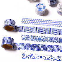 Blue and white edging kindergarten environment creation materials diy border photo frame decorative wall layout Chinese style