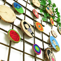 Natural pine wood pastoral wind hanging kindergarten art white embryo Meilao graffiti New creative area Corner wall decoration