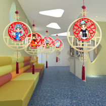 Creative red Peking Opera characters Festive features Air charm Kindergarten corridor indoor corridor hanging decoration