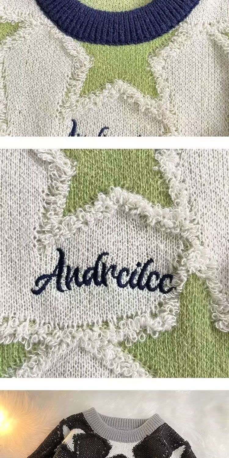 Women's Sweater Autumn Winter Loose Knit Pullover For Couple_voghion.com