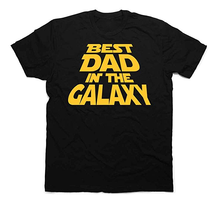 ins Internet Celebrity Best Dad in the Galaxy Short-Sleeved T-Shirt Men's Shirt Top Dad Father's Day Gift
