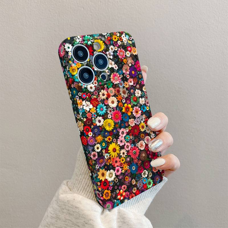 Full screen color flower phone case women, suitable for iPhone 15, 13, Promax OnePlus 12/11/ace2/8, silicone 7t,_voghion.com