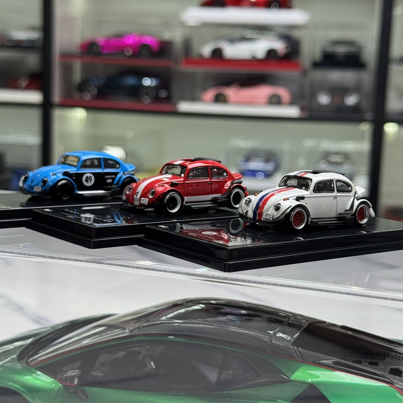 Inspire 1:64 Black Sunroof Rv Sports Car Model Beetle Rwb Suitable for Volkswagen Vw