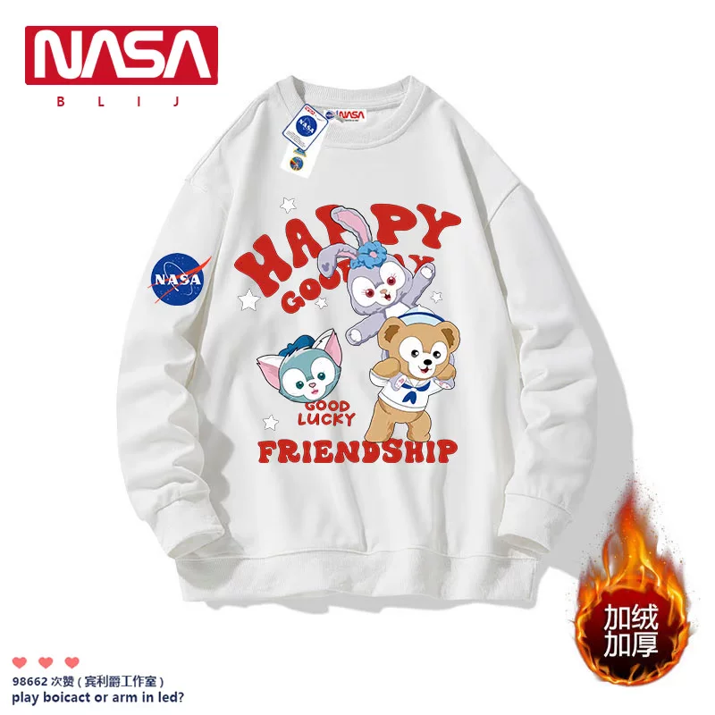NASA ко-брендированная Disney пара толстая футболка звезда Dellu, Duffy Bear Gerardoni периферийные длинные рукава осень мужская одежда