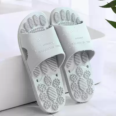 (Soft bottom non-slip massage)Slippers household couple slippers summer indoor bathroom bath non-slip