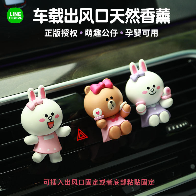 South Korea LINE FRIENDS jungle series cute Brown bear on-board air conditioning air outlet fragrant scented lavender