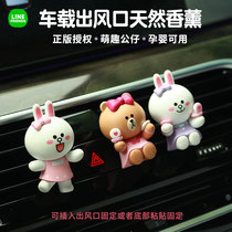 Korea LINE FRIENDS jungle series cute brown bear car air conditioning air outlet perfume aromatherapy ornaments