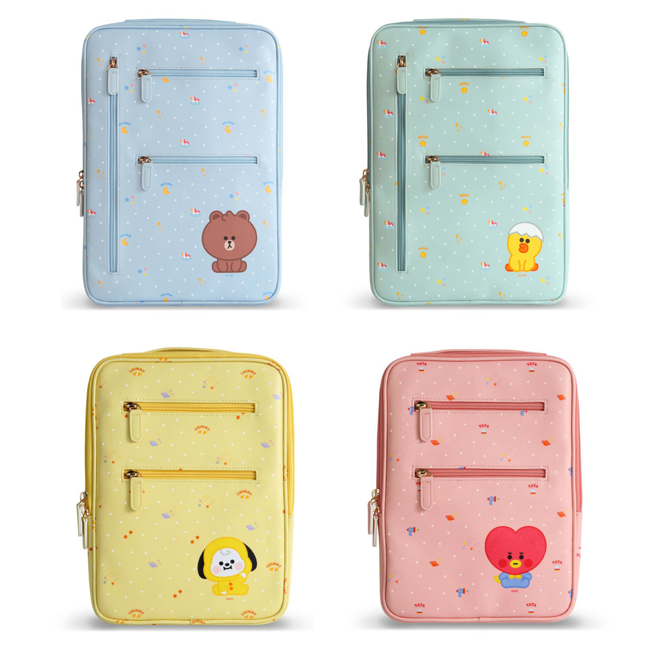 South Korea LINE FRIENDS Brown Bear 11 13 inch 15 inch portable ipad bag Laptop Liner Bag