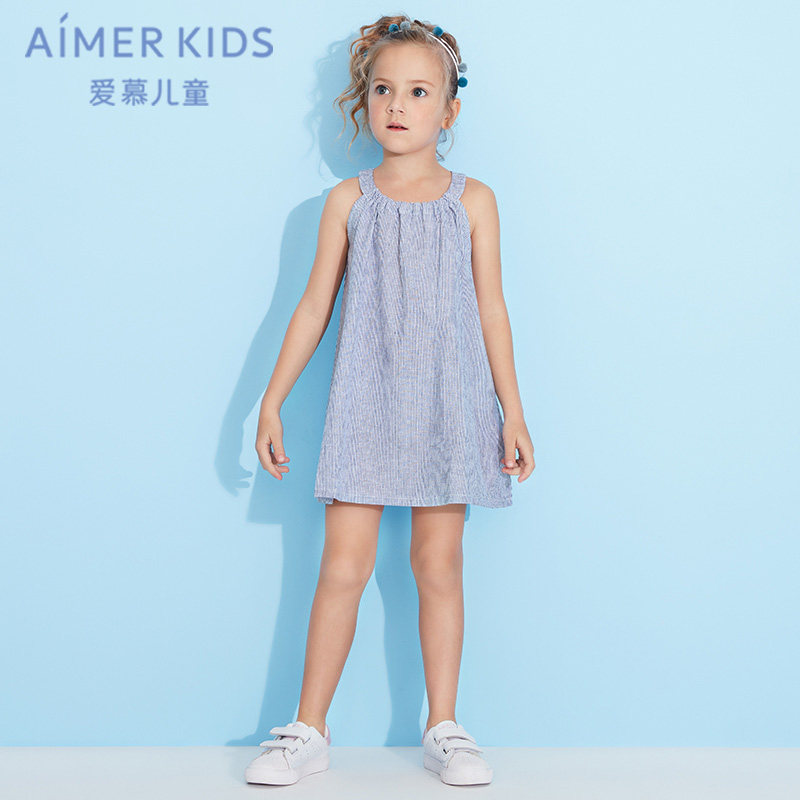 (Sale) Love children's vest dress 1 year old girl girl baby summer A - word dress vest