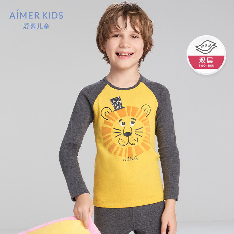 Love children warm sun New 1 year old boy baby double thick warm clothes autumn trousers warm pants parent-child