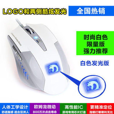 New Alliance Manba Snake XM-M398 Blue Light Wired Gaming Mouse Electric Race Mouse Six Key Computer Mouse-Taobao