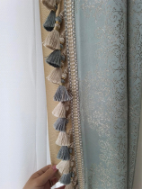 Buvini curtain lace accessories lace tassel curtain head decoration fabric high-end curtain head tassel splicing hanging ball