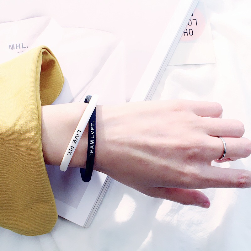 Original trendy brand fashion all-match sports silicone wristband team energy men and women couple students girlfriends rubber wristband