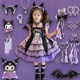 Kuromi Mädchen Four Seasons Lolita Rock Kinderkleid Prinzessin Geburtstagskleid Sanrio Halloween