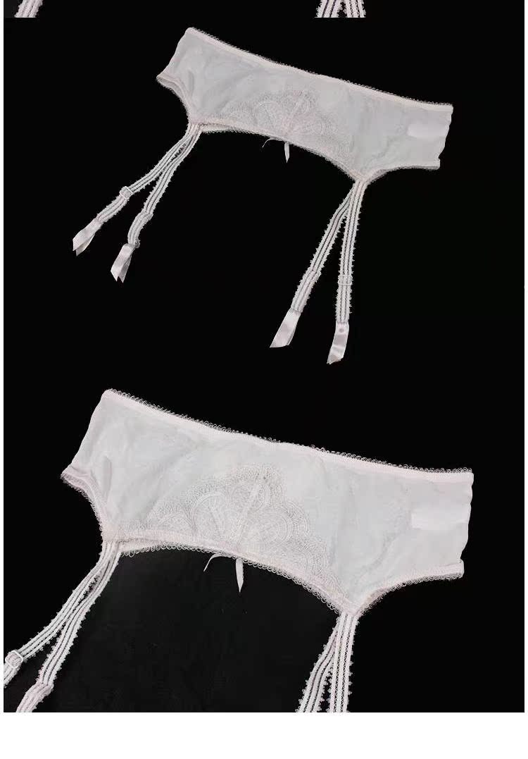 Mẫu lụa khâu ren gợi cảm liền mạch garter kẹp kim loại màu đen cho nữ