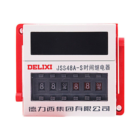 Delixi JSS48A 디지털 디스플레이 듀얼 타임 사이클 릴레이 220v 전원 켜기 지연 지연 조정 가능한 시간 제어 스위치