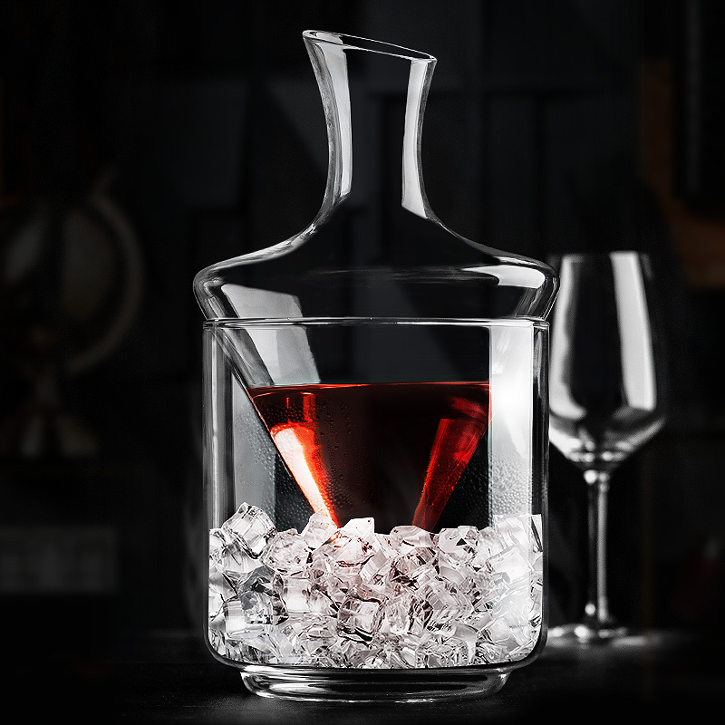 Creative Red Wine Decanter Ice Wine Appliances Home Wine Fast Ice Cubes Ice Bucket Inclined decanter Decanter Glass