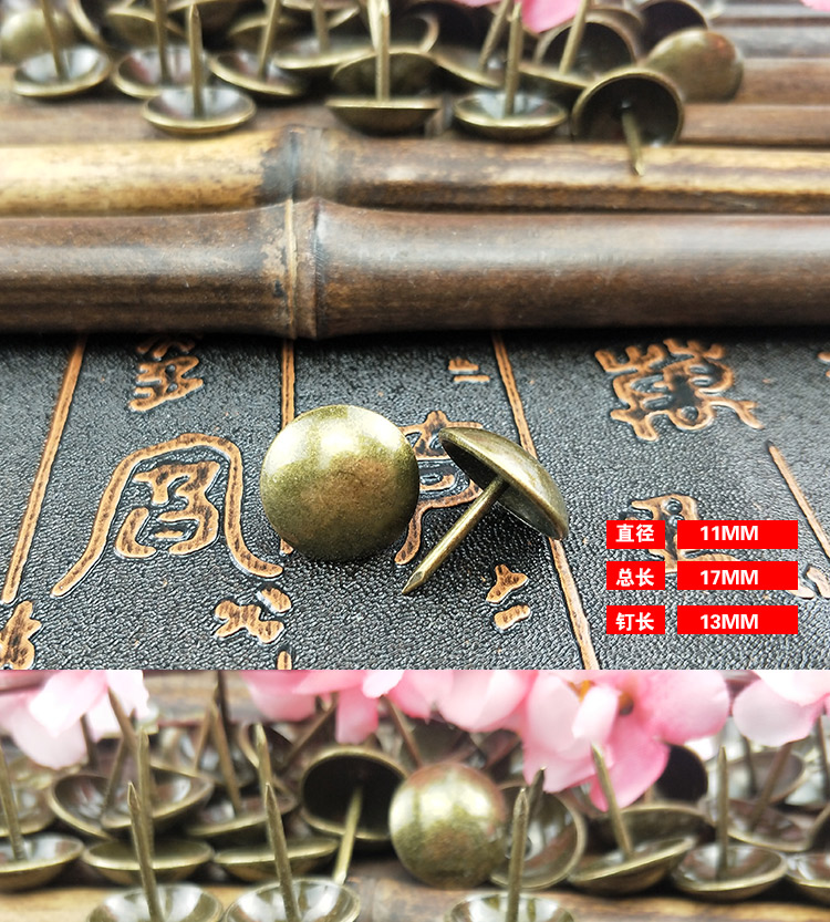 Trang trí móng tay dày màu xanh lá cây móng tay đồng trống đồng móng tay bong bóng móng tay cổ xưa Tongding mặt hàng chủ lực pin Vintage mặt hàng chủ lực sofa cổ - Ghế sô pha ghế sofa gỗ kéo ra thành giường