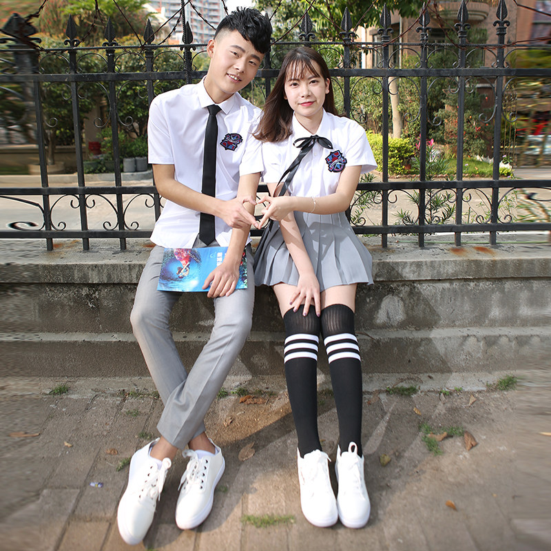 Rental rental small era college students' graduation outfit jk uniform campus wind high school graduation photo sailor suit men's and women's short skirt