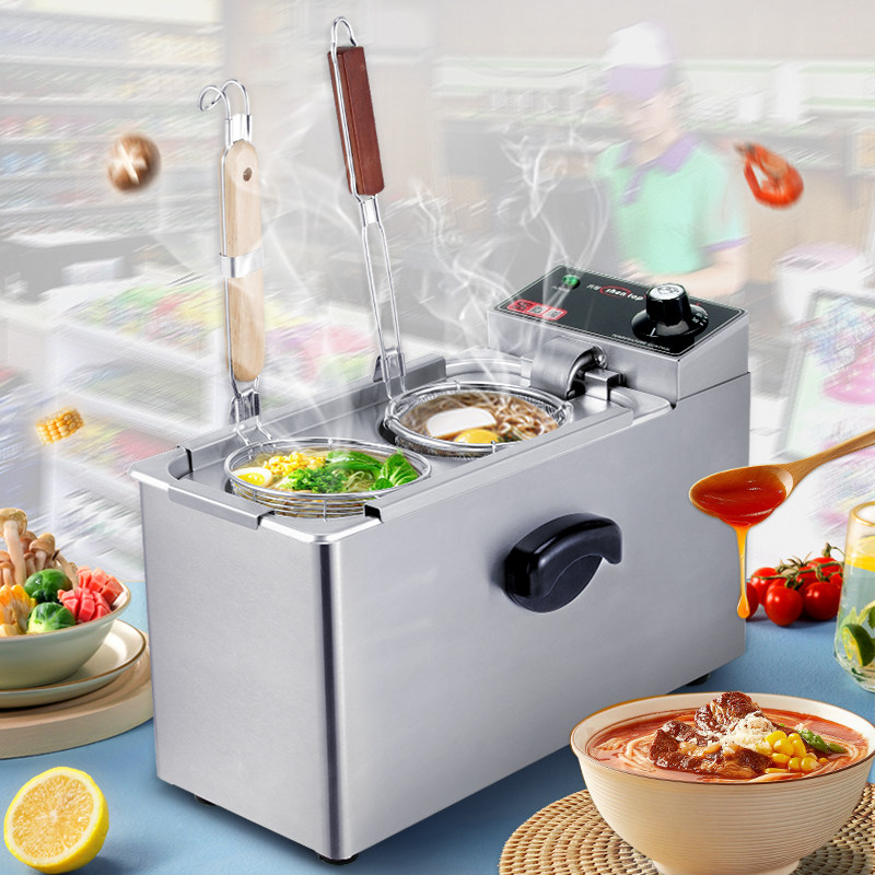 Co-good Double Head Cooking Noodle Stove Commercial Electric Soup Noodle Pan Noodle Shop Hot Cooking below Two Convenience Store Table Soup Powder Stove