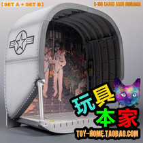 FigureBase TRICKYMAN C- 130 Hercules transport aircraft tailgate scene 2 without dolls