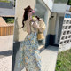 Western-style net red temperament casual fashion professional chiffon shirt skirt two-piece suit 2023 new female summer